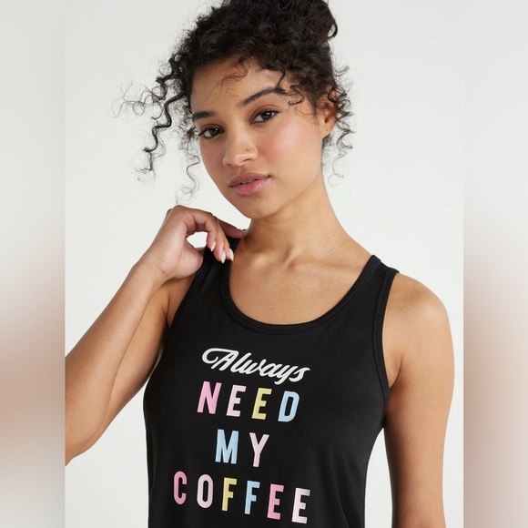 Joyspun Women's Print Tank Top and Shorts Pajama Set, 2-Piece - Picture 3 of 5